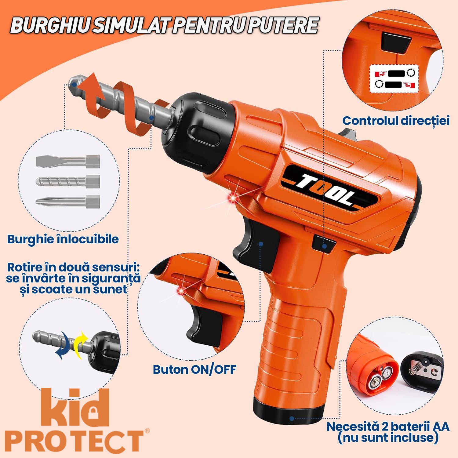 Banc de Lucru Copii 4 in 1 Kidprotect My HandyHero Workbench Banc de Lucru Copii 4 in 1 Kidprotect My HandyHero Workbench